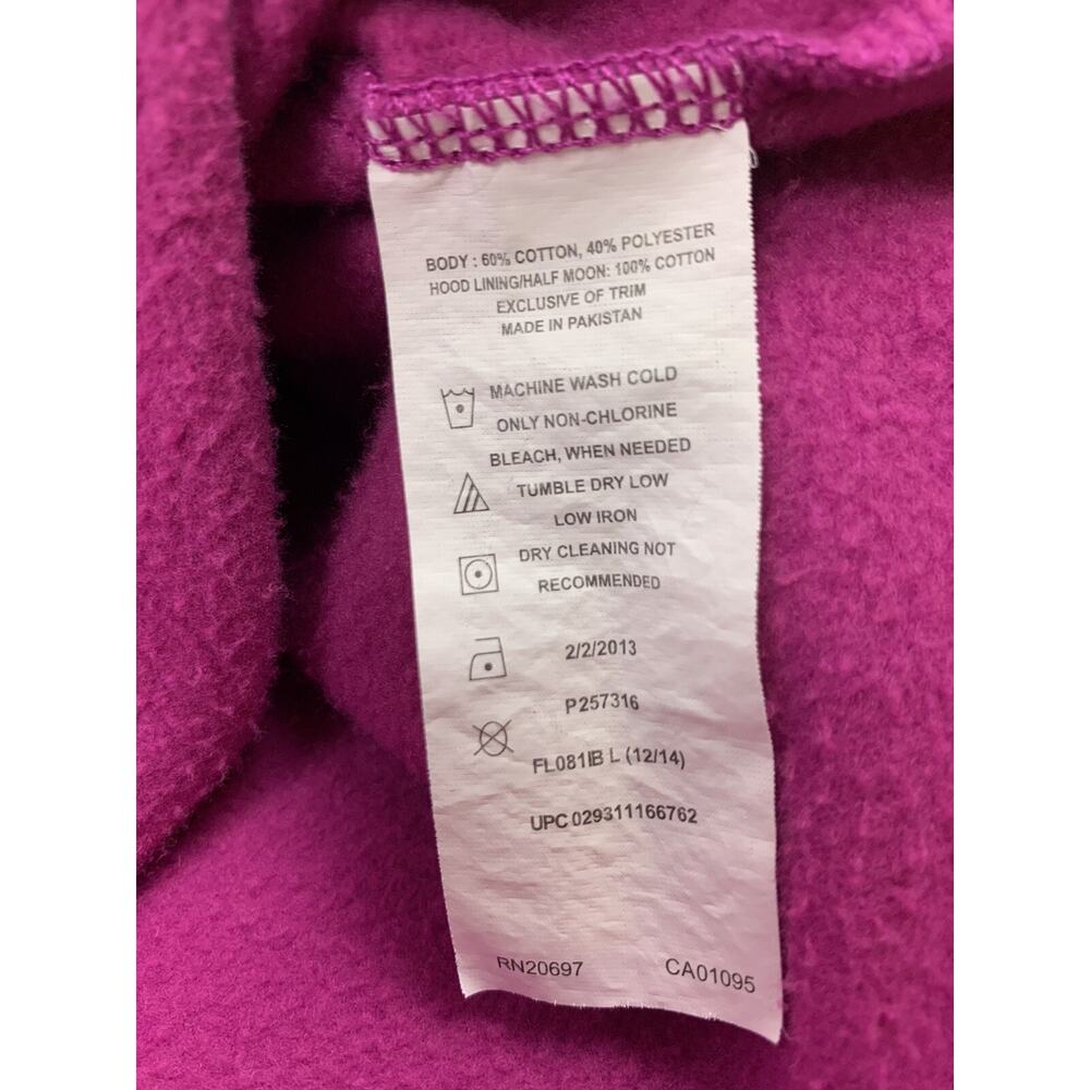 Dickies Hoodie Womens Large Purple Pullover 3 Button Neck Plaid Lining - Picture 6 of 10